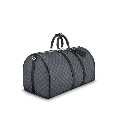 lv damier graphite keepall|Keepall Bandoulière 55 Damier Graphite Canvas .